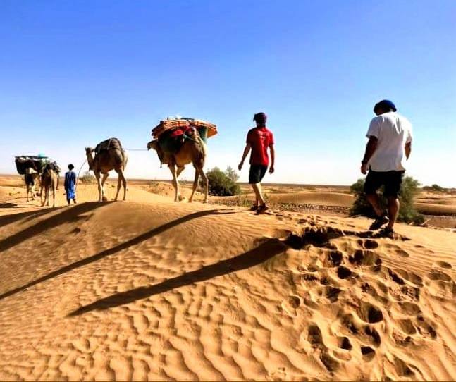 Trekking through the dunes
